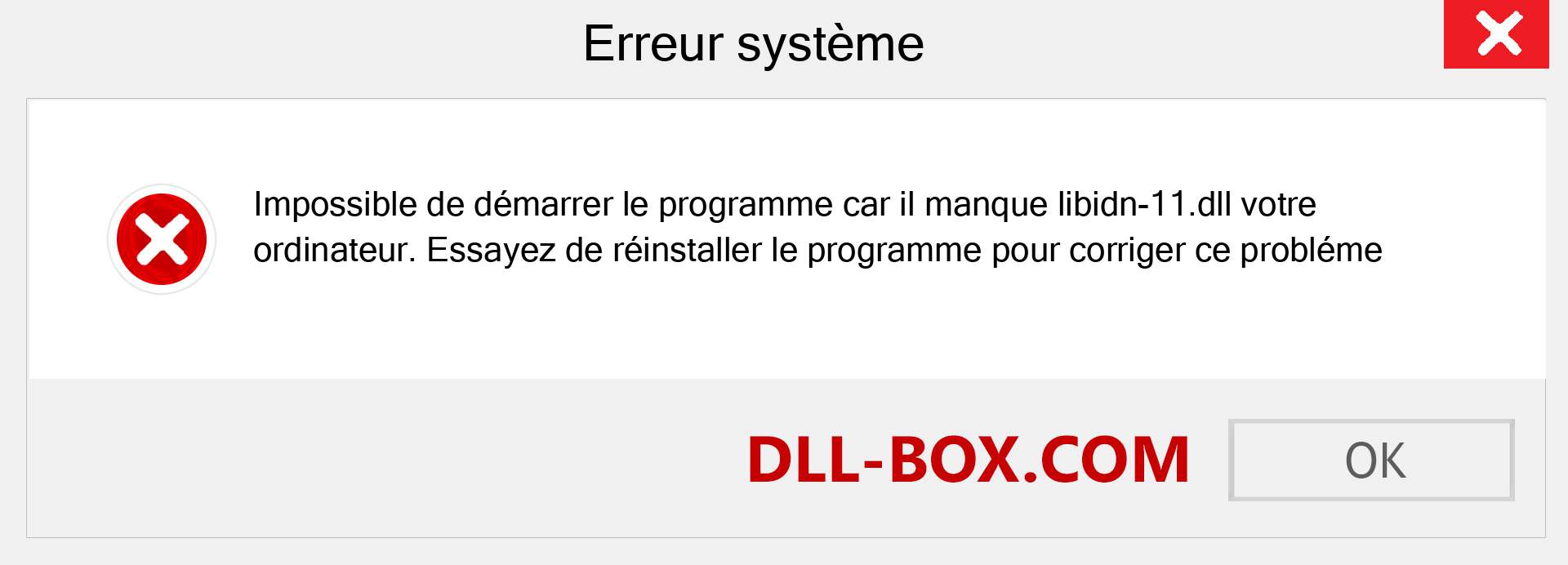 Le fichier libidn-11.dll est manquant ?. Télécharger pour Windows 7, 8, 10 - Correction de l'erreur manquante libidn-11 dll sur Windows, photos, images